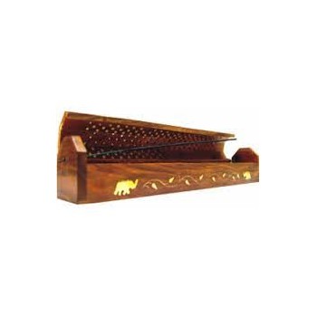 Porta Incenso In Legno E Vetro Con 7 Pezzi – Bruciatore Per Bastoncini Da Appendere O Appoggiare, Per Meditazione E Yoga