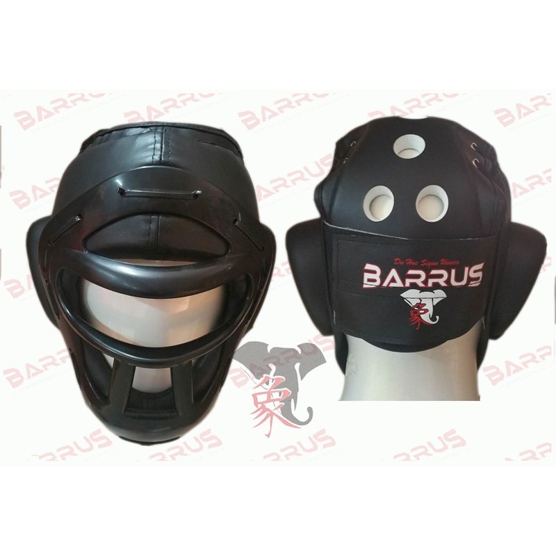 Barrus Casco Protettivo Con Griglia Metallica Rimovibile Per MMA, Karate, Taekwondo, Kick Boxing – Taglia S/M